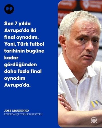 穆帅:过去7年我踢了2次欧战决赛,比土耳其足球历史参加次数都多